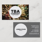 Carte De Visite Cercle - Lampe Fibre Optique (Devant / Derrière)