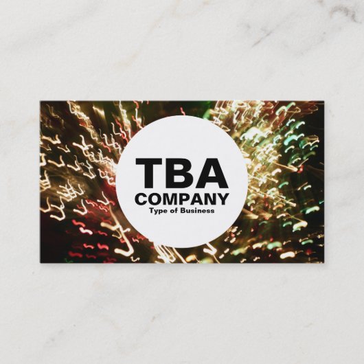 Carte De Visite Cercle - Lampe Fibre Optique (Devant)