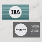 Carte De Visite Cercle - Lignes (Devant / Derrière)