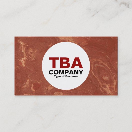 Carte De Visite Cercle - Marbre (Devant)