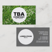 Carte De Visite Cercle - Marguerites (Devant / Derrière)