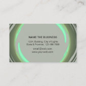 Carte De Visite Cercle Moderne Aquarelle Vert Nature Professionnel (Dos)