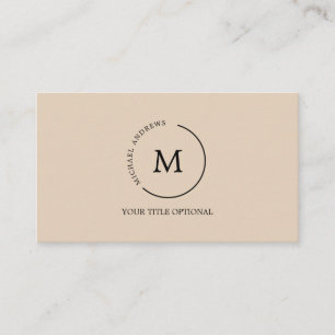 Carte De Visite Cercle Monogramme