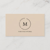 Carte De Visite Cercle monogramme (Devant)