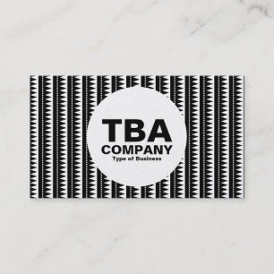 Carte De Visite Cercle - Motif aztèque - Noir sur blanc (Platine)