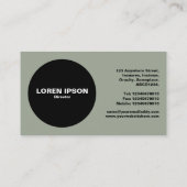 Carte De Visite Cercle noir - gris chaud (Dos)