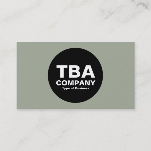 Carte De Visite Cercle noir - gris chaud (Devant)