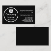 Carte De Visite Cercle noir - Noir (Devant / Derrière)