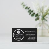 Carte De Visite Cercle noir - Noir (Debout devant)