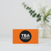 Carte De Visite Cercle noir - Orange (Debout devant)