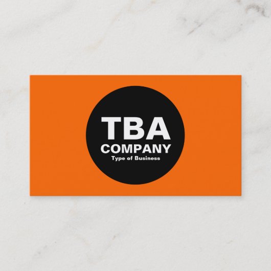 Carte De Visite Cercle noir - Orange (Devant)