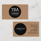 Carte De Visite Cercle noir v2 - boîte en carton (Devant / Derrière)
