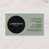 Carte De Visite Cercle noir v2 - Gris chaud (Dos)