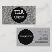 Carte De Visite Cercle noir v2 - Motif de craquelure (Devant / Derrière)