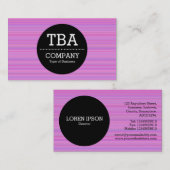 Carte De Visite Cercle noir v2 - Violet brossé (Devant / Derrière)