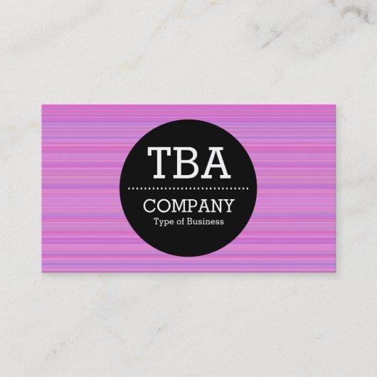 Carte De Visite Cercle noir v2 - Violet brossé (Devant)