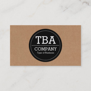 Carte De Visite Cercle noir v3 - boîte en carton