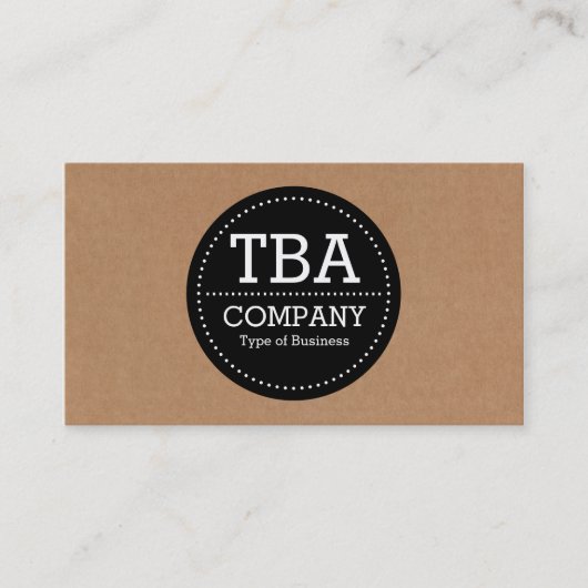 Carte De Visite Cercle noir v3 - boîte en carton (Devant)