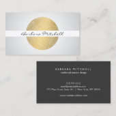 Carte De Visite Cercle Or Elegant Etché (Devant / Derrière)