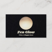 Carte De Visite Cercle Or moderne Noir (Devant)