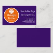 Carte De Visite Cercle orange - Violet foncé (Devant / Derrière)