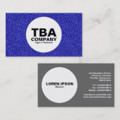 Carte De Visite Cercle - Points aléatoires - Bleu électrique sur M (Devant / Derrière)