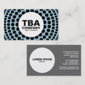 Carte De Visite Cercle - Points Concentrés - Bleu pâle 9dc6d8 (Devant / Derrière)