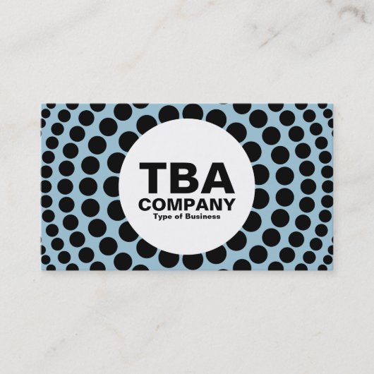 Carte De Visite Cercle - Points Concentrés - Bleu pâle 9dc6d8 (Devant)