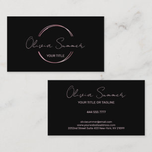 Carte De Visite Cercle rose Gold Luxury