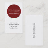 Carte De Visite Cercle rouge (Devant / Derrière)