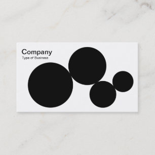 Carte De Visite Cercle série - Noir sur blanc
