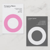 Carte De Visite Cercle serré - rose (Devant / Derrière)