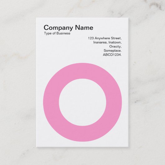 Carte De Visite Cercle serré - rose (Devant)
