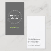 Carte De Visite CERCLE SUBTILE sur GRAS (Devant / Derrière)