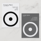 Carte De Visite Cercle tacheté centre (Devant / Derrière)