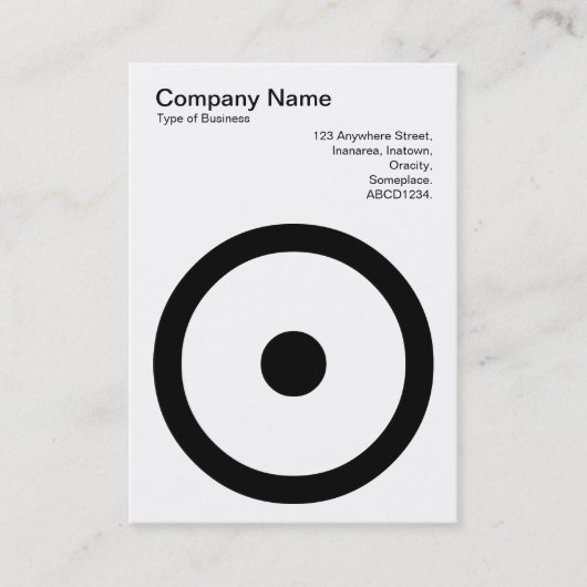 Carte De Visite Cercle tacheté centre (Devant)