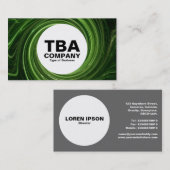 Carte De Visite Cercle - Tourbillon vert (Devant / Derrière)