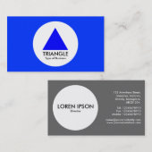 Carte De Visite Cercle - Triangle - Bleu (Devant / Derrière)