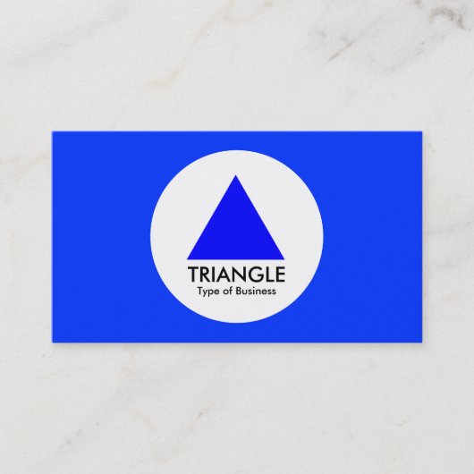 Carte De Visite Cercle - Triangle - Bleu (Devant)