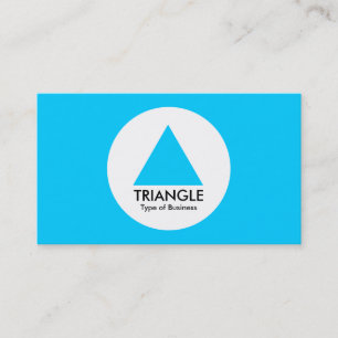 Carte De Visite Cercle - triangle - bleu de ciel