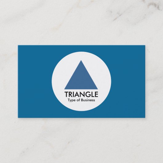 Carte De Visite Cercle - Triangle - bleu désert (Devant)