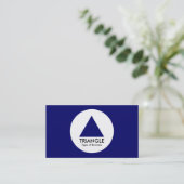 Carte De Visite Cercle - Triangle - Bleu marin profond (Debout devant)