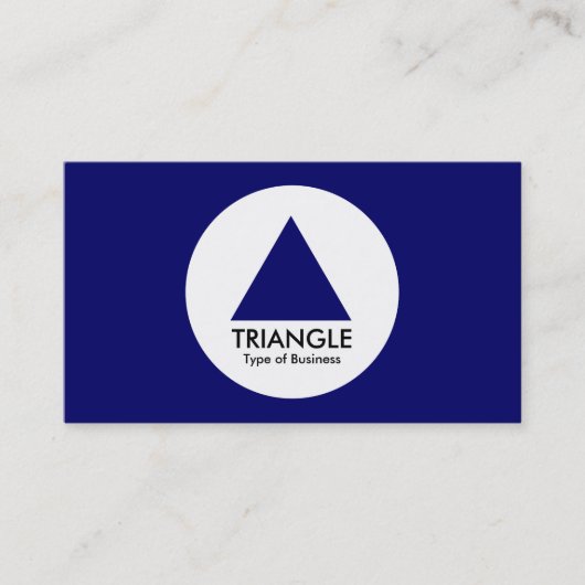 Carte De Visite Cercle - Triangle - Bleu marin profond (Devant)