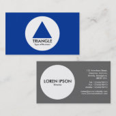 Carte De Visite Cercle - Triangle - bleu marine (Devant / Derrière)