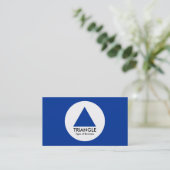 Carte De Visite Cercle - Triangle - bleu marine (Debout devant)