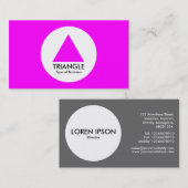 Carte De Visite Cercle - triangle - magenta (Devant / Derrière)