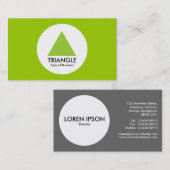 Carte De Visite Cercle - Triangle - Martian Green (Devant / Derrière)