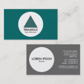 Carte De Visite Cercle - Triangle - Moss Green (Devant / Derrière)