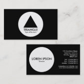 Carte De Visite Cercle - Triangle - Noir (Or) (Devant / Derrière)