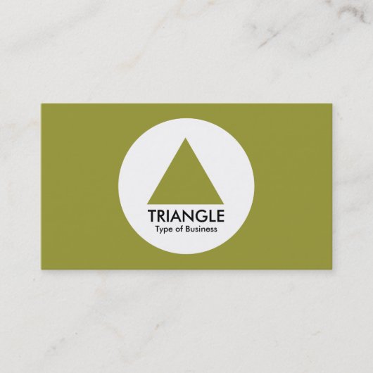 Carte De Visite Cercle - Triangle - Olive (Devant)
